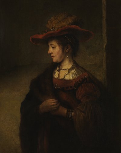 Saskia van Uylenburgh, vrouw van de schilder Rembrandt door Carel Fabritius